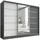 A&J MöbelLand Schiebetürenschrank AURELIA 1 200 x 215 x 59,5 cm Grau/Weiß