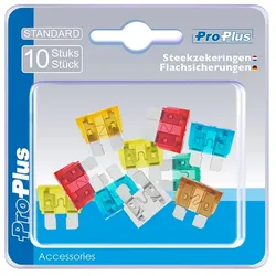 ProPlus 490343S Satz Flachsicherungen Standard sortiert 10 Stück im Blister KFZ-Sicherungen