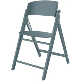 Cybex CLICK & Fold Hochstuhl, Mitwachsend, 3-99 Jahre, Verwendbar ab Geburt durch separate Aufsätze, Buchenholz, Stone Blue