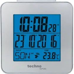 WT 268 Funkwecker mit Timerfunktion und Hintergrundbeleuchtung, Lokale und Weltzeitanzeige im Duo-Modus, Tischaufstellung
