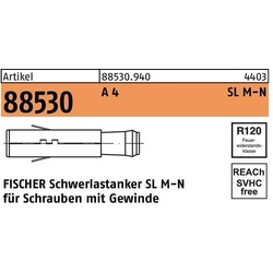 Fischer, Dübel, Schwerlastanker SL M8 N A4 (25 Stk.)
