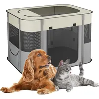 Relaxdays Welpenauslauf faltbar, HBT: 55x82x60 cm, Indoor & Outdoor,