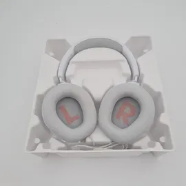 JBL Quantum 100M2 Kabelgebundenes Over-Ear Gaming Headset QuantumSOUND Signature, 3,5-mm-Klinke, Multi-Plattform-Kompatibilität und abnehmbarem Mikrofon mit Stummschaltungsoption, Weiß