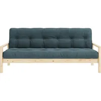 Schlafsofa KARUP DESIGN "KNOB", grün (seaweed), B:205cm H:79cm T:95cm, Matratzenmaterialzusammensetzung: Futonmatratze mit Knopfheftung, Höhe 14 cm, aus recyceleten Mischfasern mit einem Kern aus 4 cm Schaumstoff. Matratzenfüllung: Baumwoll-Mix-Füllung 90-95% Baumwolle und 5-10% Polyester. Bezug: 100% Polyester, Sofas, Schlafsofa, mit Futonmatratze, verschiedene Farben, FSC-zertifiziert, Kiefer