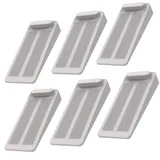 Yosemy Gummi Türstopper, 6 Stück Türkeil Schwerlast rutschfest Höhenverstellbar Fensterstopper Keil Verwendet auf Badezimmer, Balkontür, Kinderzimmer, Terrassentür, Glastür (Hellgrau)