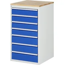 Rau Schubladenschrank Buche-Top und 7 x Schubl.-L 4x120 3x150mm