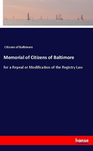 Memorial Of Citizens Of Baltimore - Citizens of Baltimore  Kartoniert (TB)