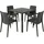 GRANDSOLEIL Brunch/Venice Set 4-tlg. Schwarz