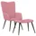 vidaXL Relaxsessel Mit Hocker Samt 80 x 100 x 80 cm Rosa
