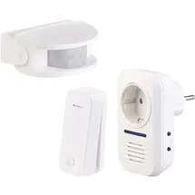 CASAcontrol Steckdosen-Funkklingel-Set mit kinetischem Taster und Bewegungsmelder