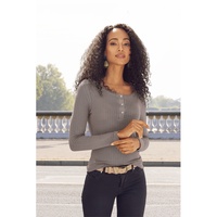VIVANCE Langarmshirt Damen taupe Gr.40/42