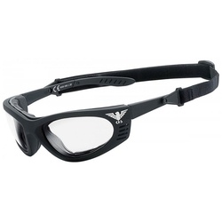 KHS Sonnenbrille Armee Sportbrille, klar (Set, Sonnenbrille inkl. Etui) beidseitige Anti-Fog-Beschichtung weiß