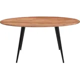 miliboo - Esstisch aus massivem Akazienholz und Metall B160 cm Obali