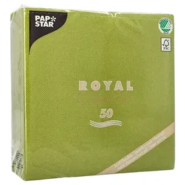 Papstar "ROYAL Collection" 1/4-Falz 40 cm x 40 cm olivgrün, #81749, 1 X 50er Pack