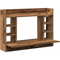 VidaXL Altholz Wandtisch mit Regal 105x48x75 cm braun