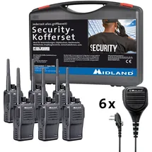 Midland G15 Pro NC PMR 6er Security inkl. MA 25-M C1127.S5 PMR-Handfunkgerät 6er Set