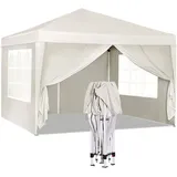 Woltu Pavillon Pop-Up wasserdichter Faltpavillon Sonnenschutz Event Pavillon mit Seitenwänden Gartenpavillon auf Terrasse Camping Festival