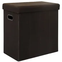 Dune Design Faltbarer Wäschekorb 70L Wäschetruhe mit Deckel Wäschebox Wäschesammler Leinen