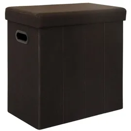 Dune Design Faltbarer Wäschekorb 70L Wäschetruhe mit Deckel Wäschebox Wäschesammler Leinen