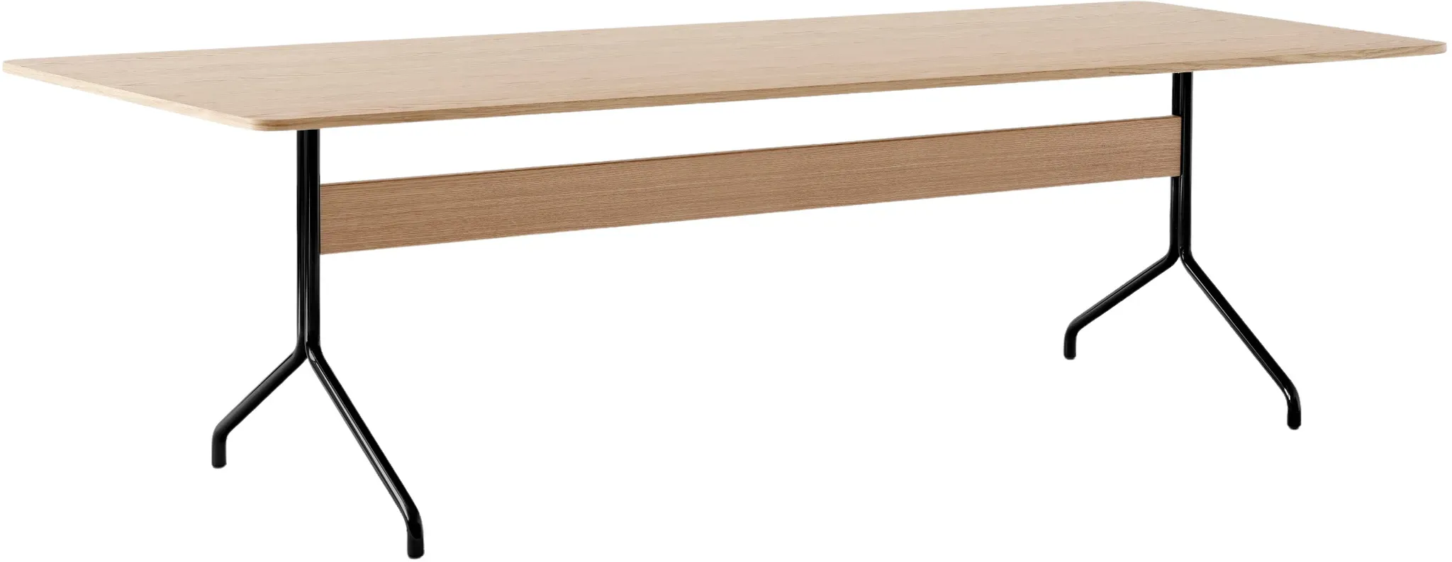 &Tradition Pavilion AV24 Esstisch, 250 x 110 cm, schwarz / eiche klar lackiert