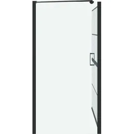 vidaXL Bad-Duschschirm Schwarz und Transparent 116 x 68 x 128 cm