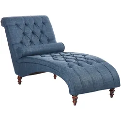 Chaiselongue Polsterbezug marineblau MURET