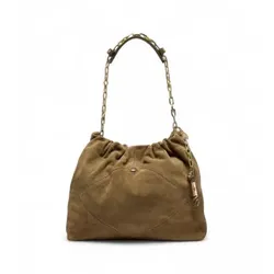 BA&SH für Damen. 2H24CFMS Juni grüne Lederhandtasche (OSFA), Lässig