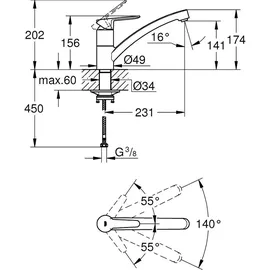 Grohe BauEco chrom 31680000