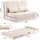 COMHOMA Schlafcouch Klappbar 2-Sitzer Beige