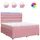 vidaXL Boxspringbett mit Matratze Rosa 180x200 cm Samt