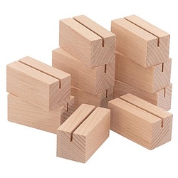 Kartenhalter aus Holz, 6 x 3 cm, 10 Stück