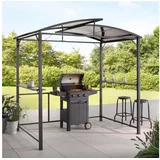 Konifera Grillpavillon Roma 2,45 x 1,5 m Grau/Braun