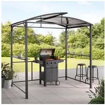 Konifera Grillpavillon Roma 2,45 x 1,5 m Grau/Braun