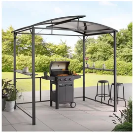Konifera Grillpavillon Roma 2,45 x 1,5 m Grau/Braun