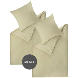 Esprit Renforcé Bettwäsche HARP - 2er Set 140x200 cm, Beige
