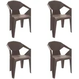 Resol Garbar Delta Sessel 57 x 60 x 105 cm schokolade 4 St.