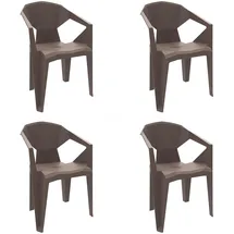 Resol Garbar Delta Sessel 57 x 60 x 105 cm schokolade 4 St.