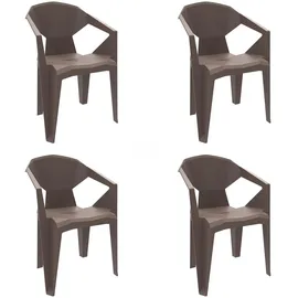 Resol Garbar Delta Sessel 57 x 60 x 105 cm schokolade 4 St.