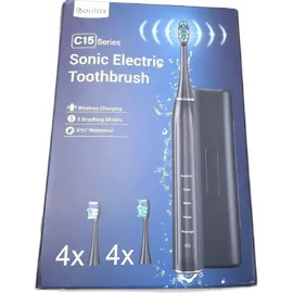 COULAX Schallzahnbürste schwarz + Reiseetui