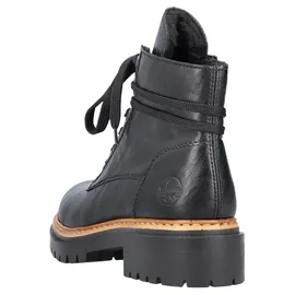 Rieker Damen Schnürstiefeletten 72603, Frauen Stiefeletten,schnürboots,übergangsschuhe,Boots,Stiefel,Bootee,Booties,schwarz (00),38 EU / 5 UK