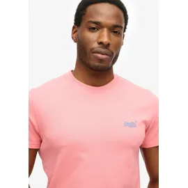 Superdry Rundhalsshirt »ESSENTIAL LOGO EMB TEE«, Gr. XL, Candy pink , 94724514-XL