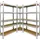ECD Germany Eckregal Metall 180x70x40 cm Silber