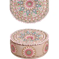 Marrakesch Orient & Mediterran Interior Pouf Baumwolle ø 50 cm Mehrfarbig