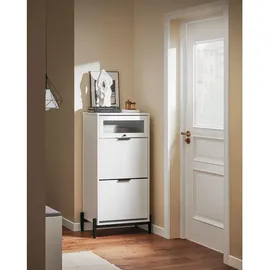 SoBuy Schuhschrank 59 x 115 x 40 cm modern / weiß