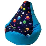 go gift Sitzsack, Blau, 140 x 100 cm, Birne