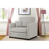 Sessel HOME AFFAIRE "Mexico Schlafsessel", grau (hellgrau), B:98cm H:87cm T:83cm, Struktur fein ( 100% Polyester);Luxus-Microfaser weich (90% Polyester, 10% Nylon), ;Struktur (100% Polyester), , Sessel, Sessel, mit ausziehbarer Schlaffunktion, B/T/H: 98/83/87 cm