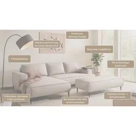 OTTO home Eckcouch 2-Sitzer Dunkelgrün