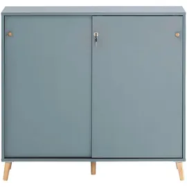 MÖBELPARTNER Schiebetürenschrank 500, 701789 blaugrau 1 Fachboden 100,1 x 41,0 x 92,6 cm
