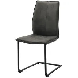 Niehoff Freischwinger Capri Mikrofaser grau 2er Set
