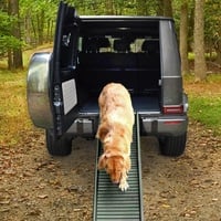 Auto Hunderampe Einstieghilfe Anti Rutsch klappbar Olivgrün 155x40cm bis 90Kg